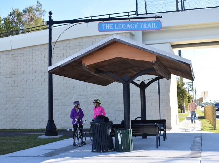 Caption - Legacy Trail over Laurel Road Pedestrian Overpass