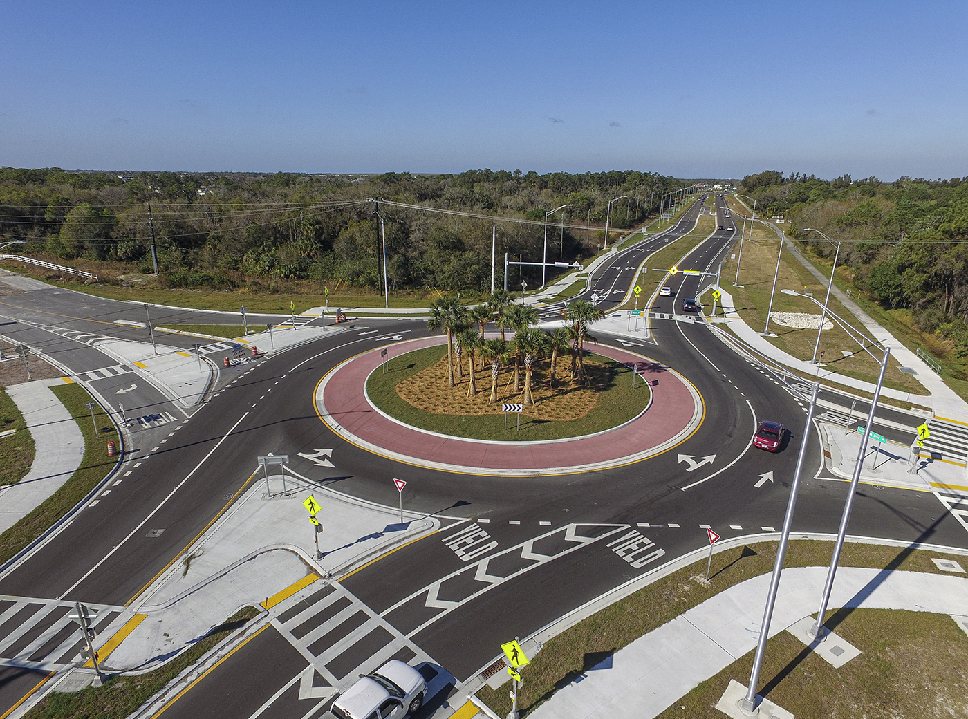 SR 64 at Rye Rd Roundabout