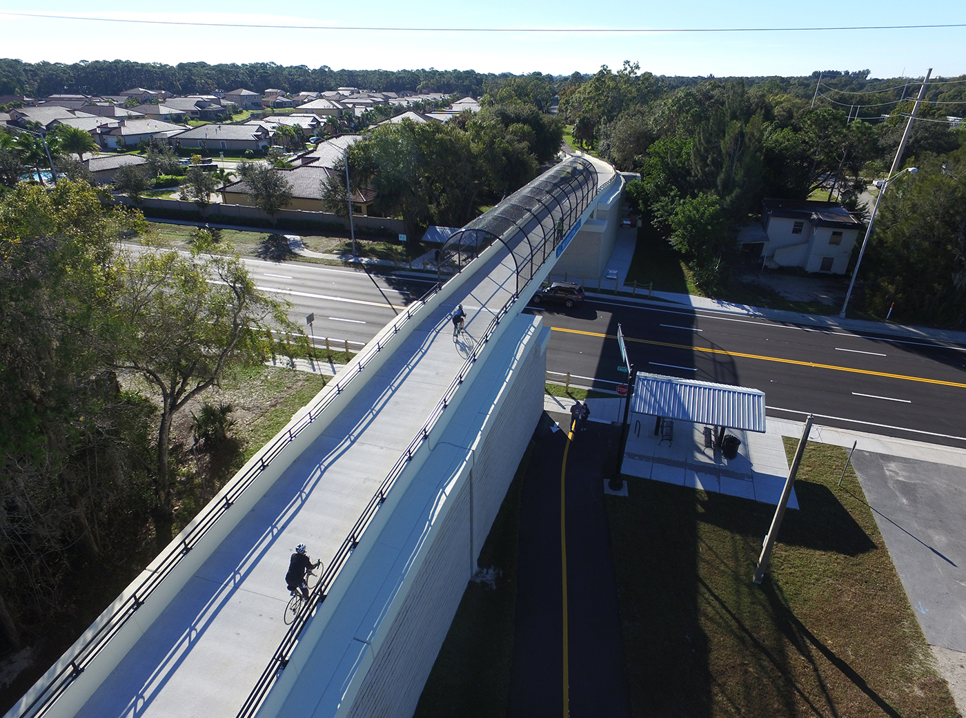 Legacy Trail over Laurel Road Pedestrain Overpass