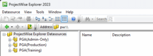ProjectWise Explorer Installation and Configuration 4 ProjectWise Datasource