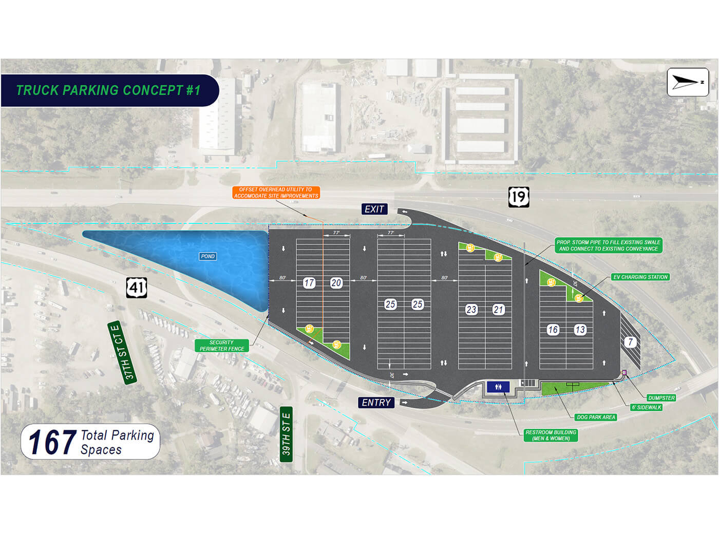 Caption - Legacy Trail over Laurel Road Pedestrian Overpass